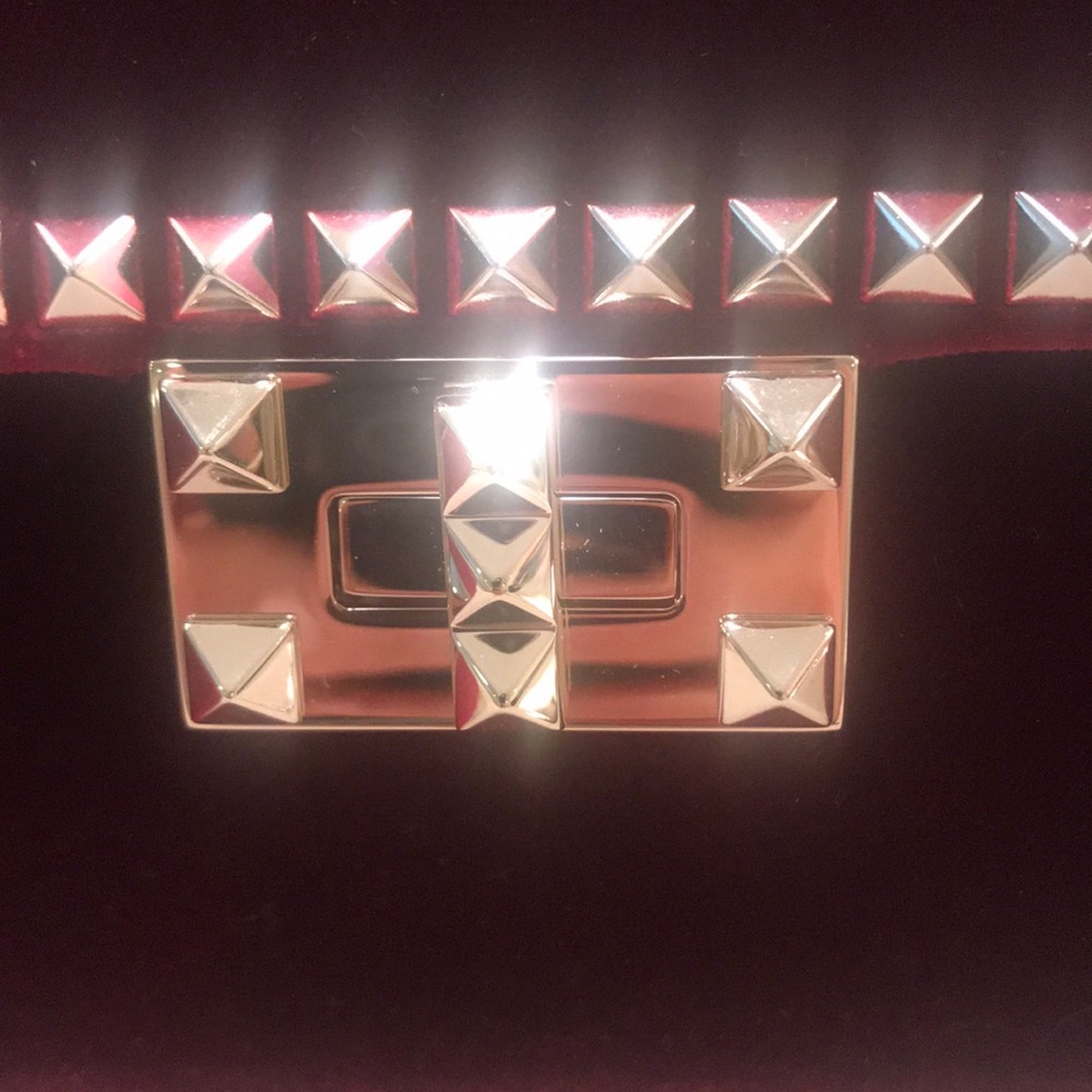 😍 VALENTINO GARAVANI Rockstud No Limit Velvet Bag - Picture 3 of 7